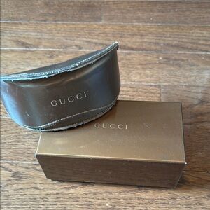 Gucci Dark Brown Leather Cuff with Box